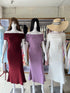 Women Off Shoulder Body Fitted Dress